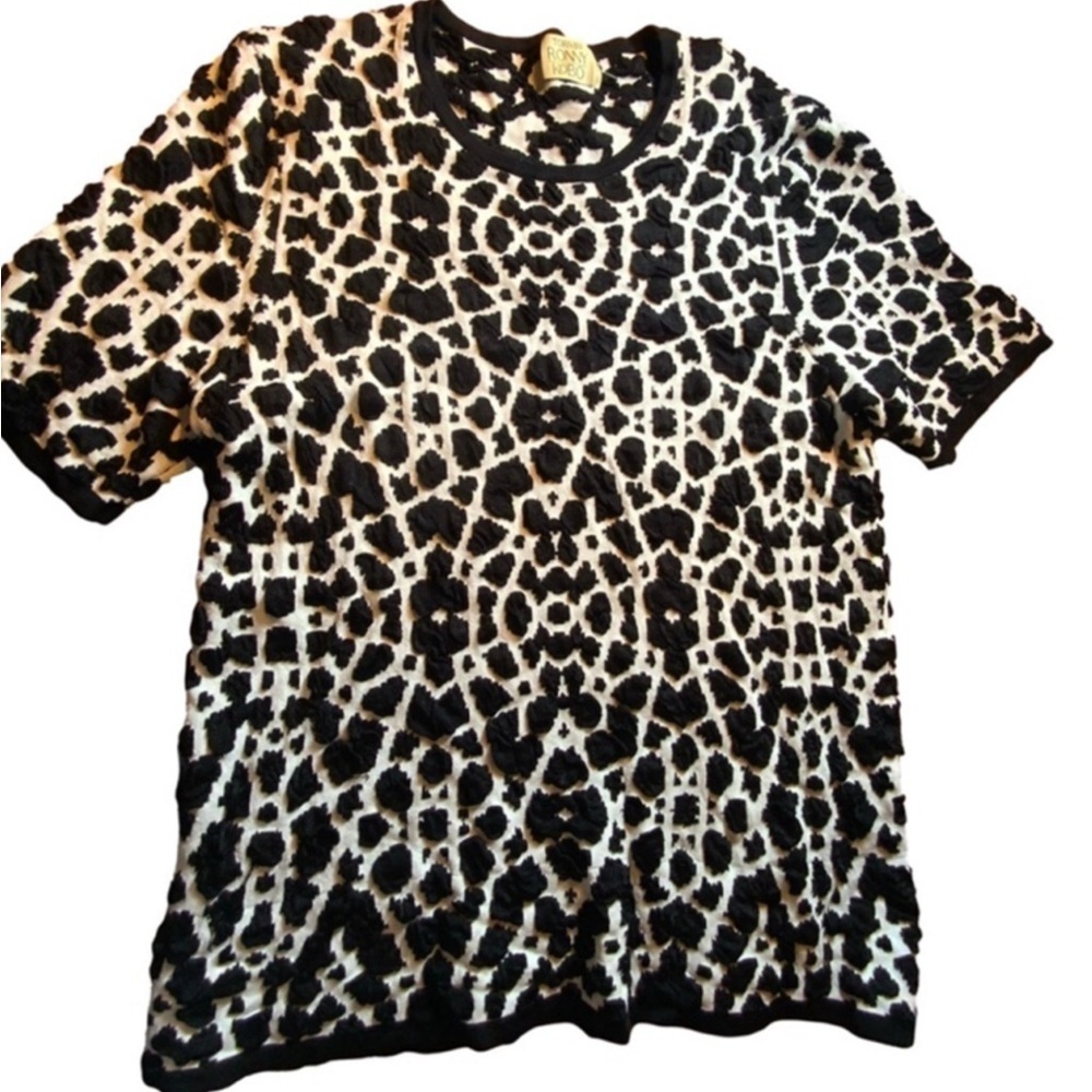 Torn by Ronny Kobo Black and White Shirt Small
